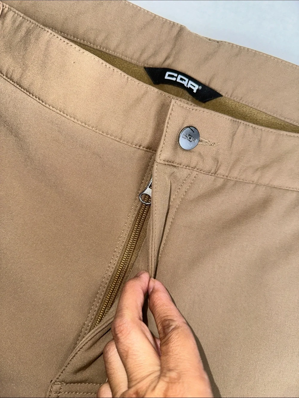 CQR Fleece Lined Tactical Cargo Pants Outdoor Men’s Size 42 Tan Khaki